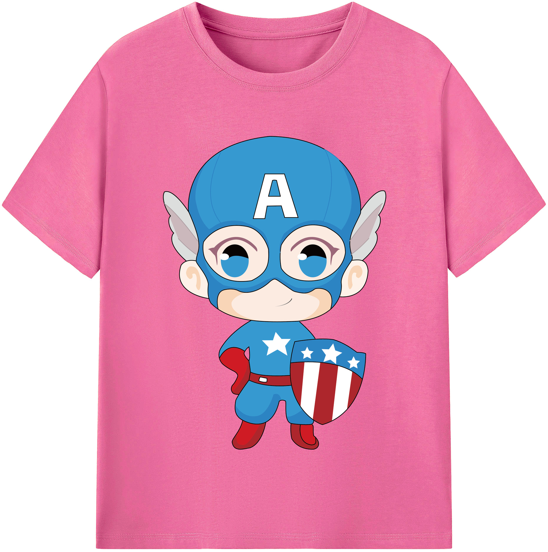 （画像用） アベンジャーズ The Avengers レディースカジュアルプリントTシャツ（綿100％）